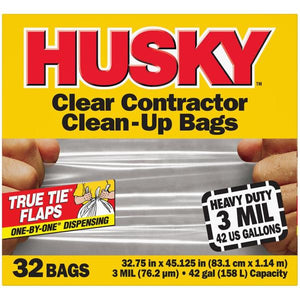 HUSKY 42 Gal. Clean-up Bags (32-count)